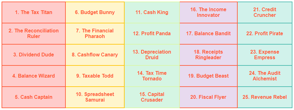 Hilarious Accountant Names